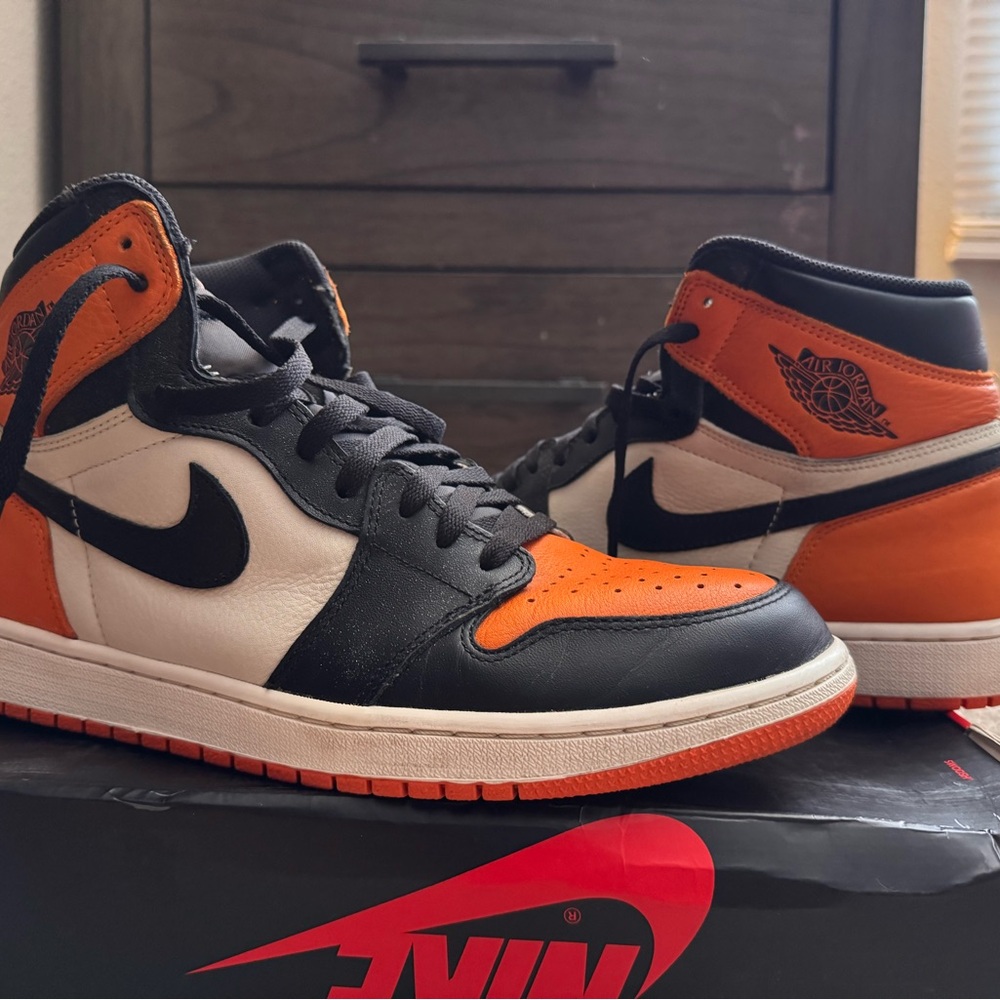 Nike Air Jordan 1 High - Black, White, and Orange